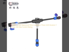 Mannelijke Vrouwelijke Waterdichte Draadverbinding Drie LD20 Luchtvaart T Type 10A Maximale stroom