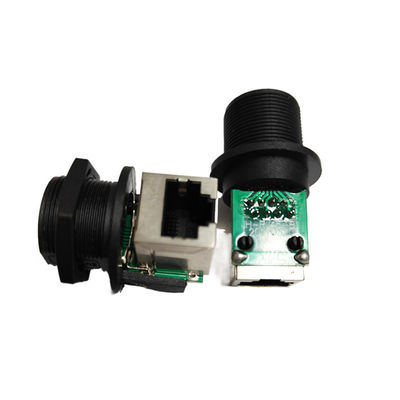 kopen PA66 Nylon IP67 waterdicht RJ45-connector 90 graden Netwerkpaneeltype online manufacture