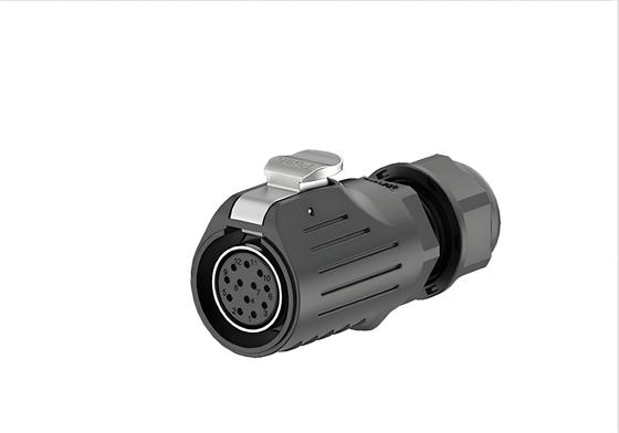 kopen LP20 12-Pin 5A Signal Flange Mount Waterproof Connector - Metal Shell, Plastic Interface, Solder Terminals online vervaardiging