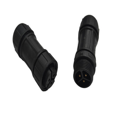 3 pin 8A stroomclassificatie M12 Gedrukt achterste type waterdicht cirkelvormig connector met PA6 nylon materiaal IP67