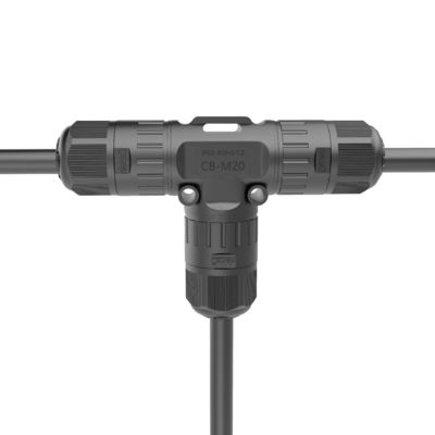 M20 T Type Drieweg Waterdicht Circulair Connector Vier Core Schroefvergrendelingsconnector