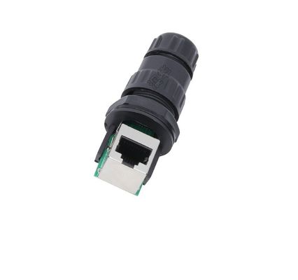 IP67 waterdicht RJ45-connector met 125V-spanning en 90-graden hoekontwerp voor flexibele kabelrouting