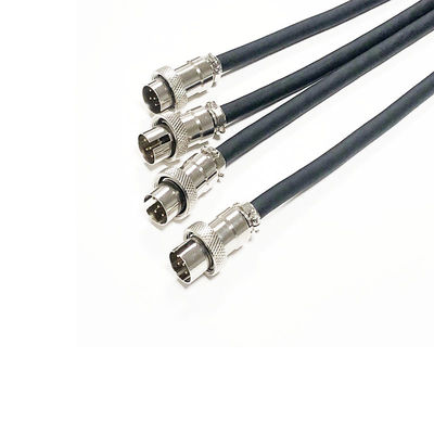 GX16 gelaste mannelijke waterdichte dataconnector met draad 6 kern metalen luchtvaart stekker