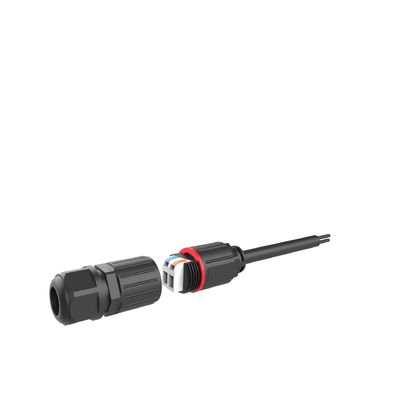 M20 IP67 waterdichte dataconnector met Light Touch Quick Card Press voor 2 kerntoepassingen