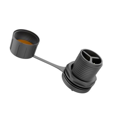 3 Core Male Pin M16 Waterdicht Panel Mount Connector IP67 Nylon Material Controller