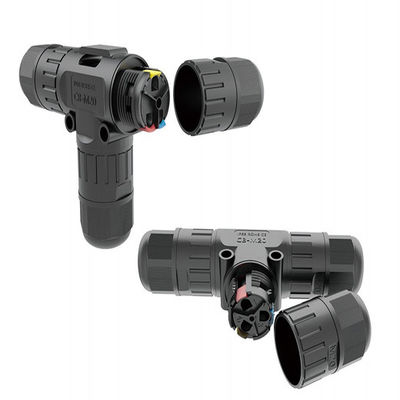40A hoogstroom waterdichte dataconnector met IP68-classificatie en panelmontage voor panelen van 5,5-13 mm