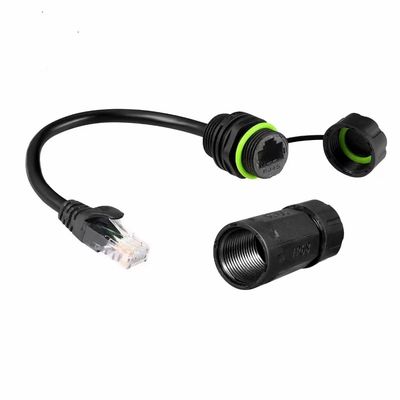 IP67 waterdichte RJ45-signaalconnector met UL94-V0 vlambestandheid en 1000MHz-transmissie snelheid