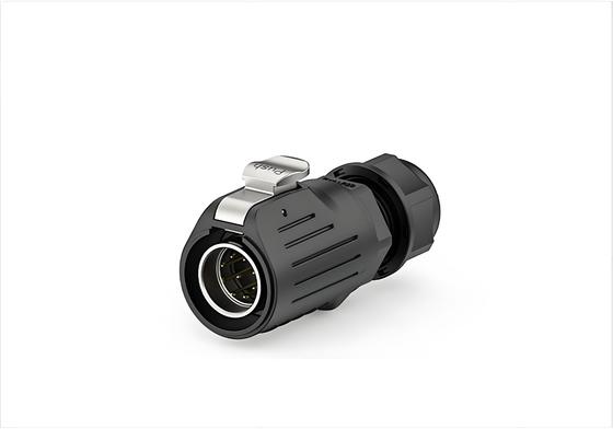 LP20 9-pin 5A signaal waterdicht cirkelvormig connector met IP67-classificatie en metalen schelp